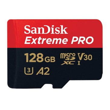 Sandisk 128GB microSDXC Extreme Pro U3 V30 mit SD-Adapter (SDSQXCD-128G-GN6MA)