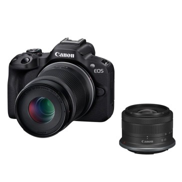 CANON EOS-R50 Kit mit 18-45mm + 55-210mm schwarz Systemkamera 
