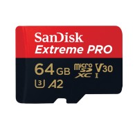 Sandisk 64GB microSDXC Extreme Pro U3 V30 mit SD-Adapter (SDSQXCU-064G-GN6MA)