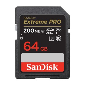SANDISK 64GB SDXC-KARTE EXTREME PRO 200MB/S UHS-1 V30 (SDSDXXU-064G)